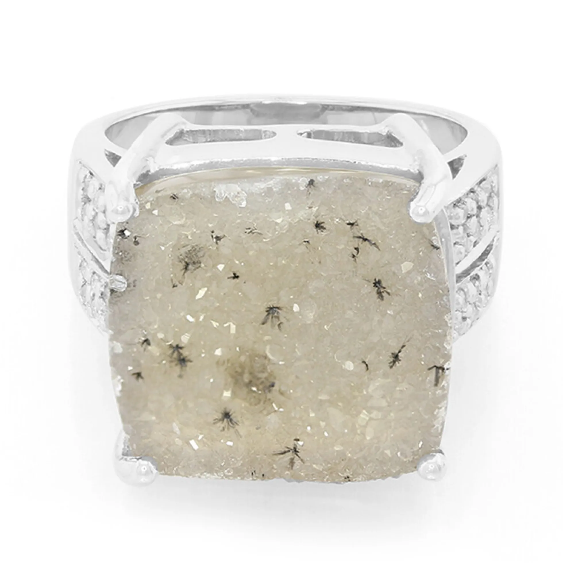 Glitzer-Achat-Silberring
