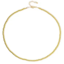 Goldener Hämatit-Silberhalskette