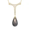 Goldener Maniry-Labradorit-Silbercollier