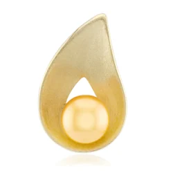 Goldene Süßwasserzuchtperlen-Silberanhänger