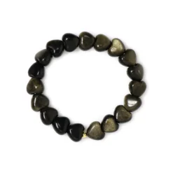 Gold-Obsidian-Armband