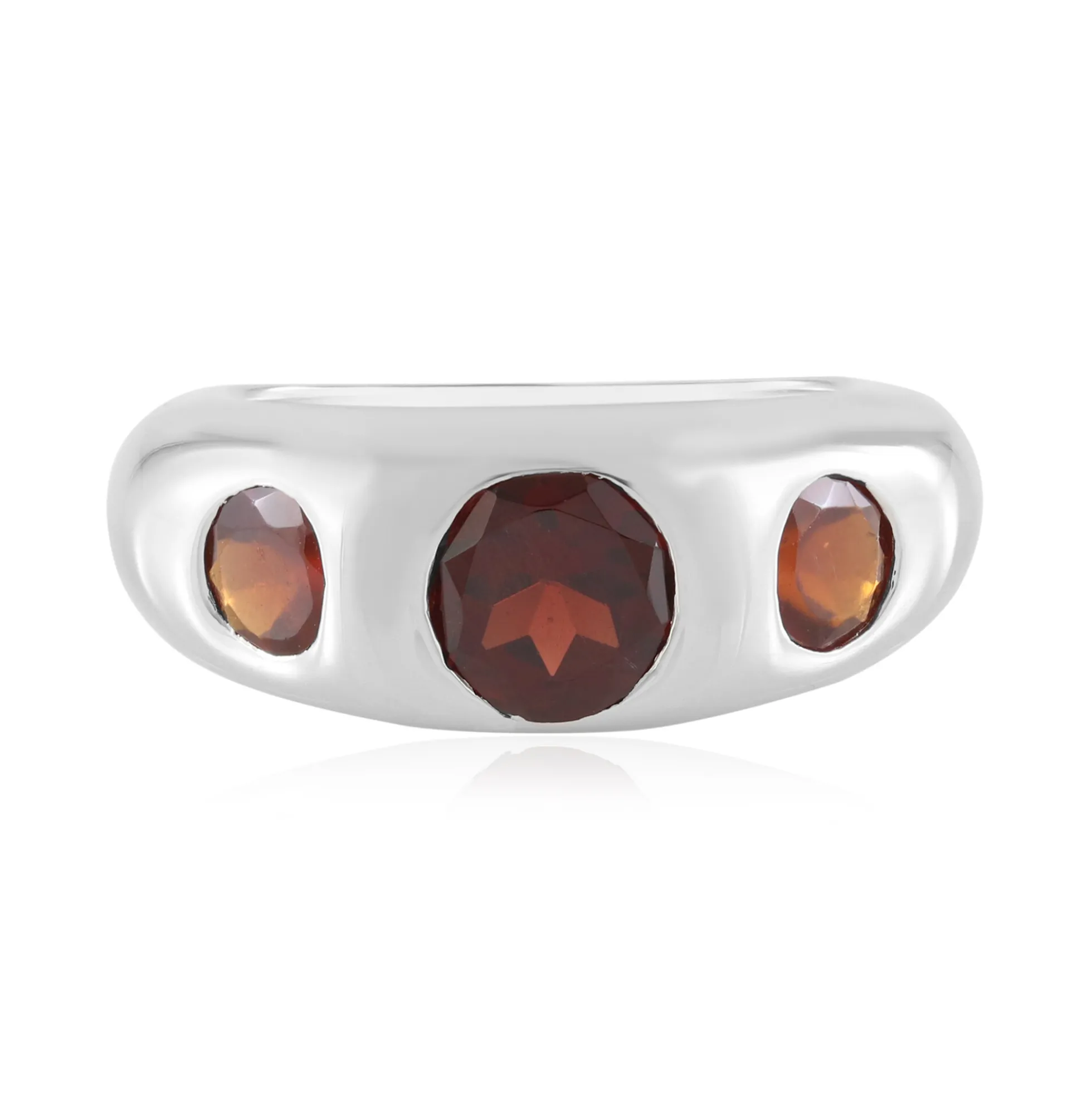 Granat-Silberring