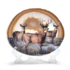 Grauer Achat-Scheibe Hirsch