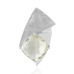 Grüner Amethyst-Silberanhänger