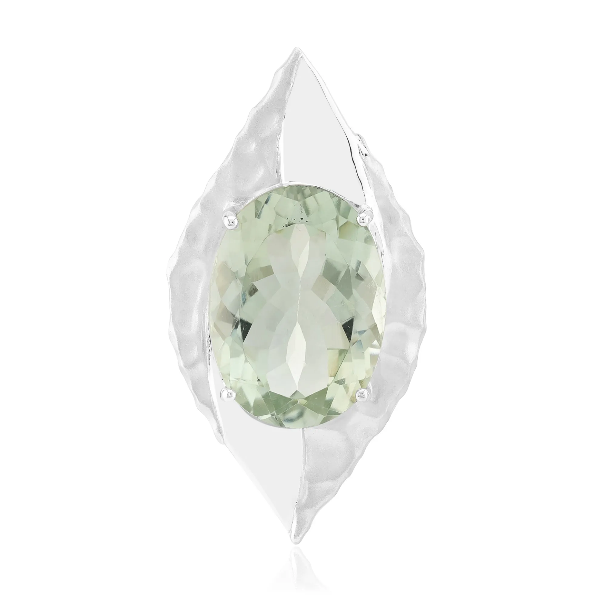 Grüner Amethyst-Silberanhänger