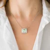 Grüner Amethyst-Silbercollier