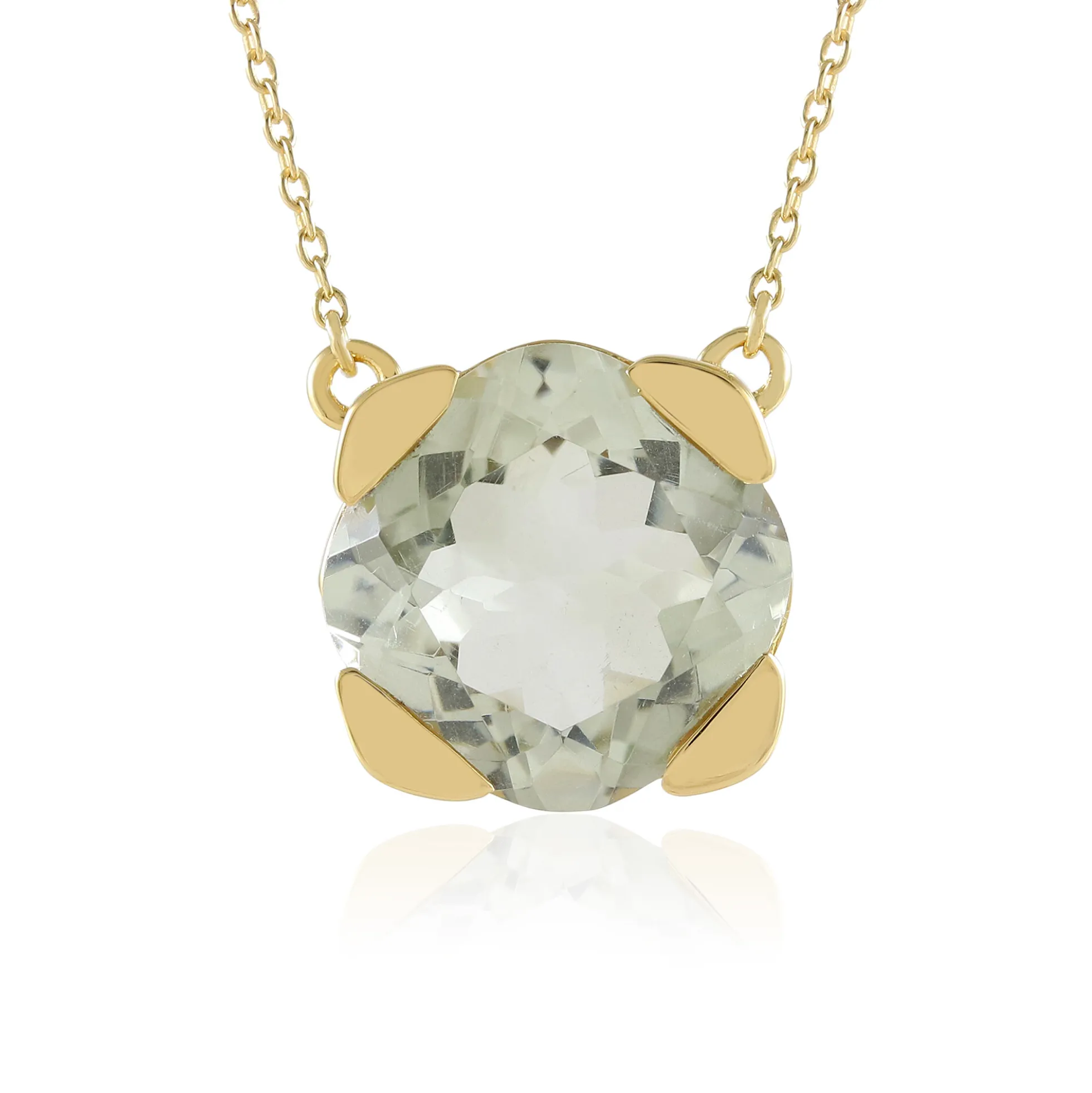 Grüner Amethyst-Silbercollier