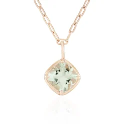 Grüner Amethyst-Silbercollier