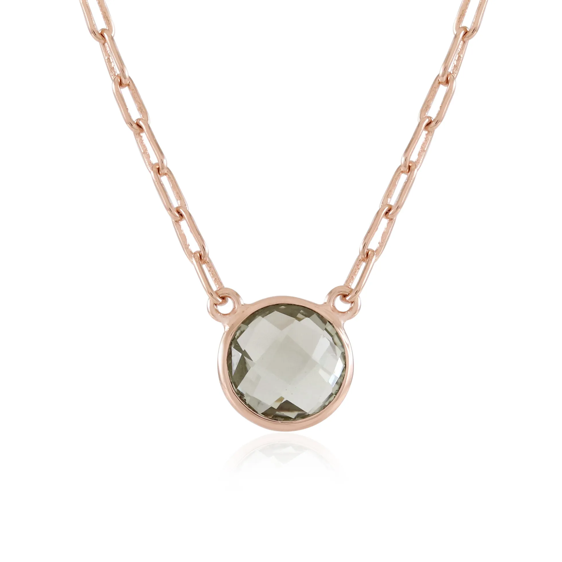 Grüner Amethyst-Silbercollier