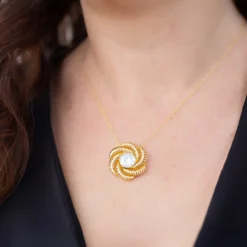 Grüner Amethyst-Silbercollier