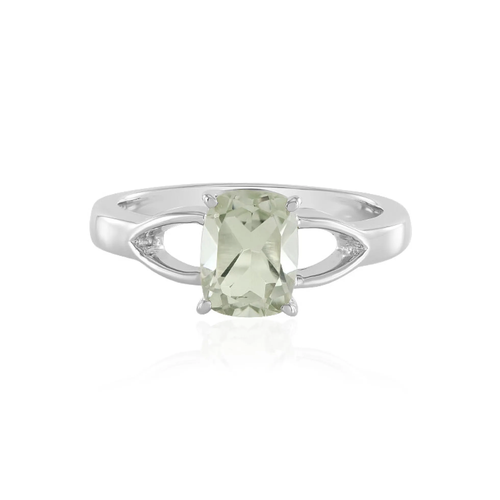 Grüner Amethyst-Silberring