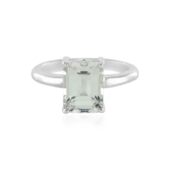 Grüner Amethyst-Silberring
