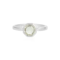 Grüner Amethyst-Silberring
