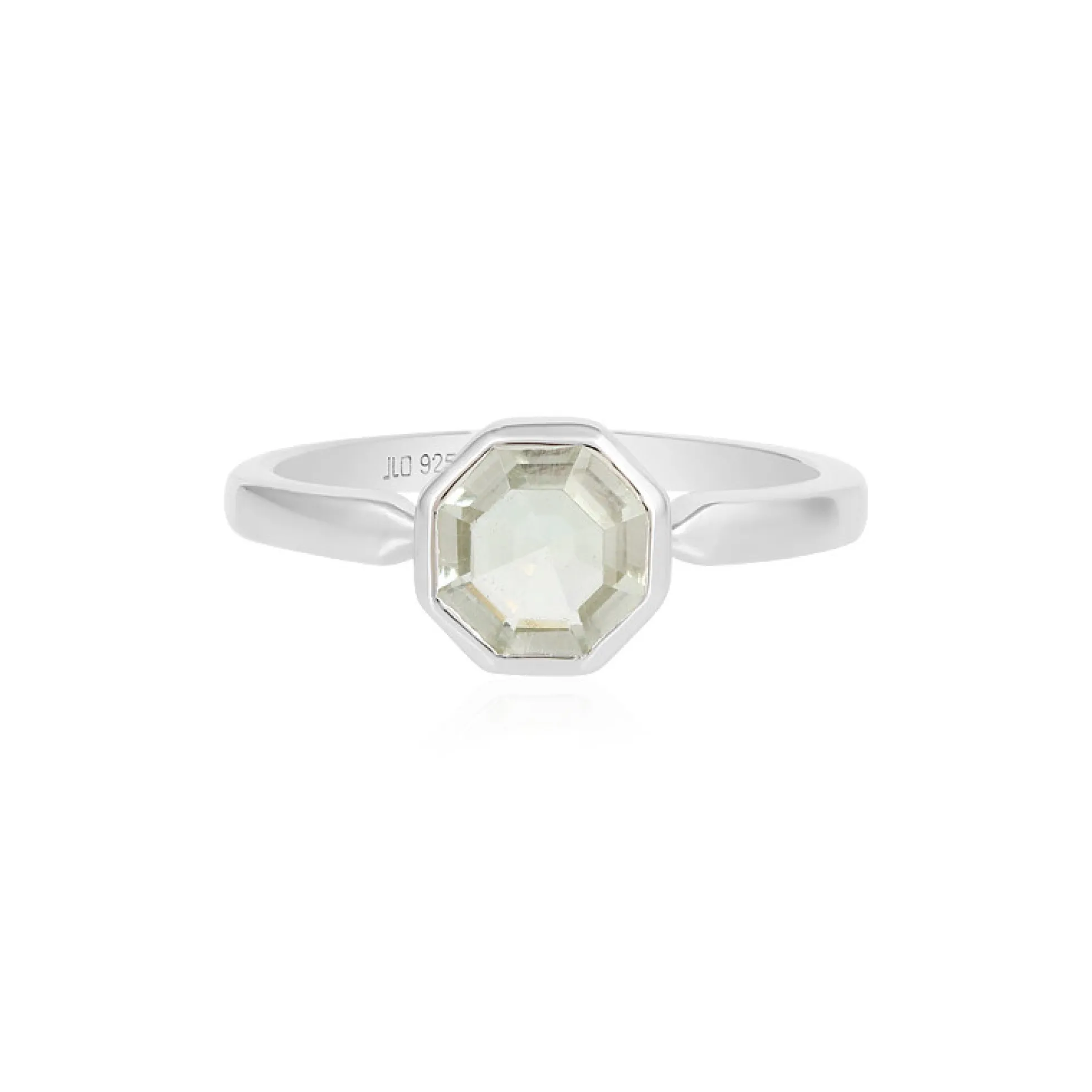 Grüner Amethyst-Silberring