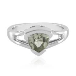 Grüner Amethyst-Silberring