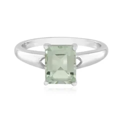 Grüner Amethyst-Silberring