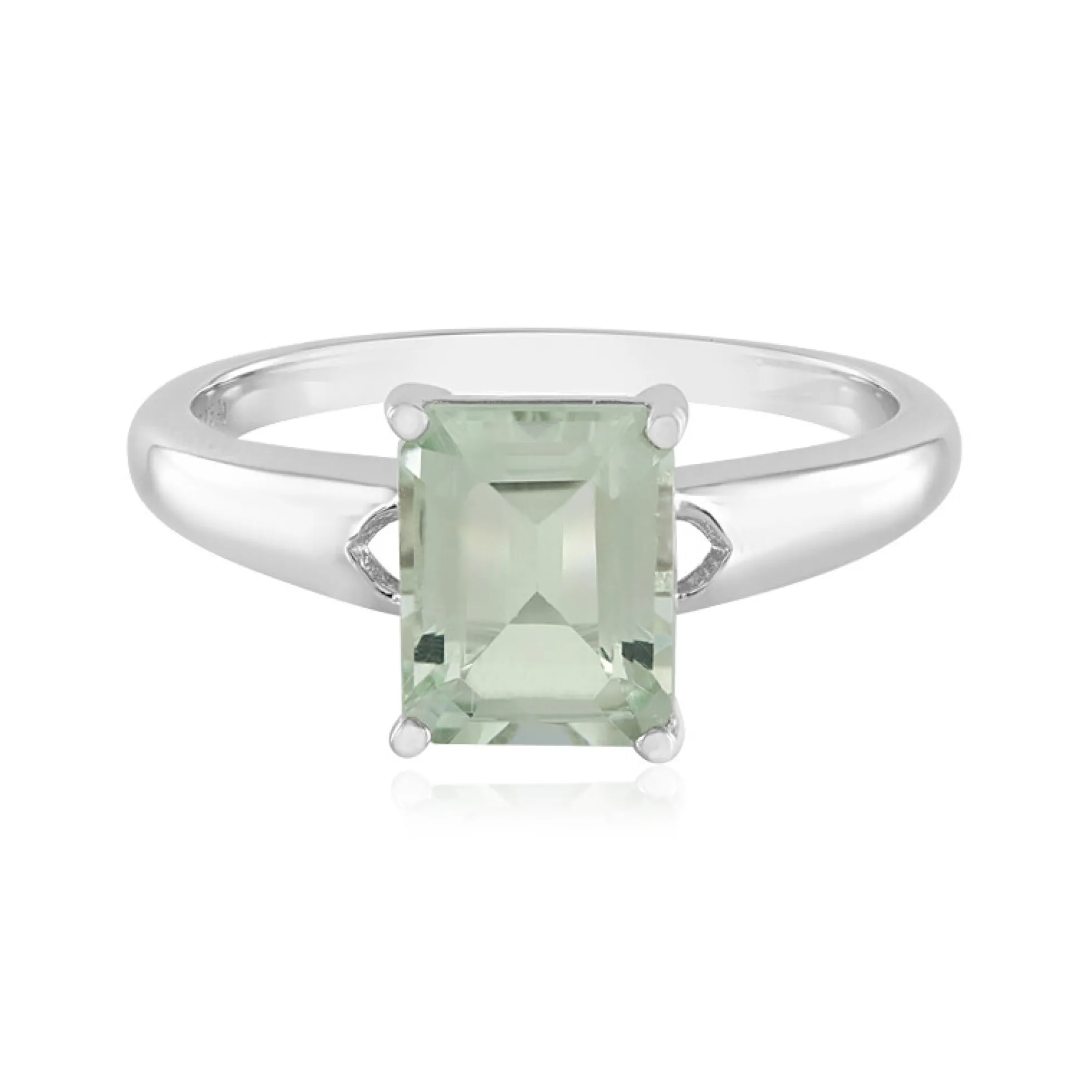 Grüner Amethyst-Silberring