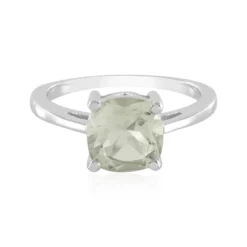 Grüner Amethyst-Silberring