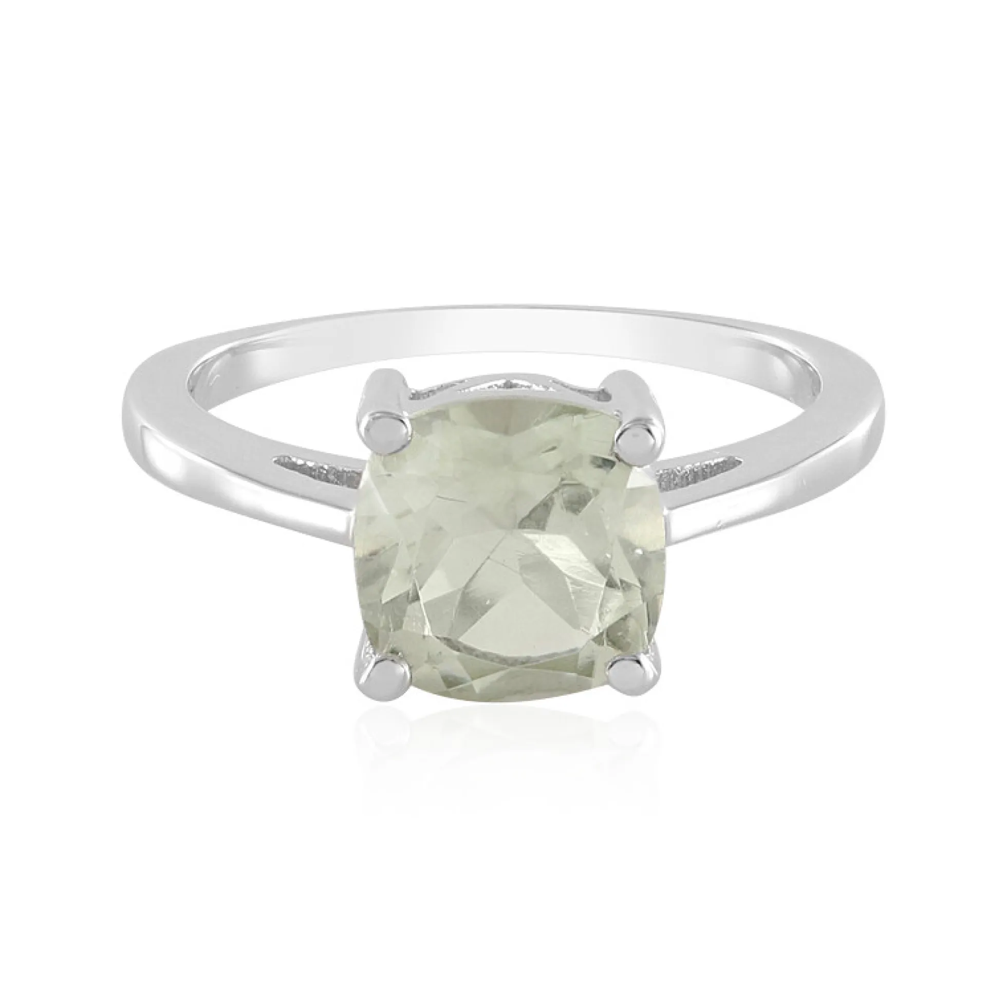 Grüner Amethyst-Silberring