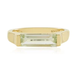 Grüner Amethyst-Silberring