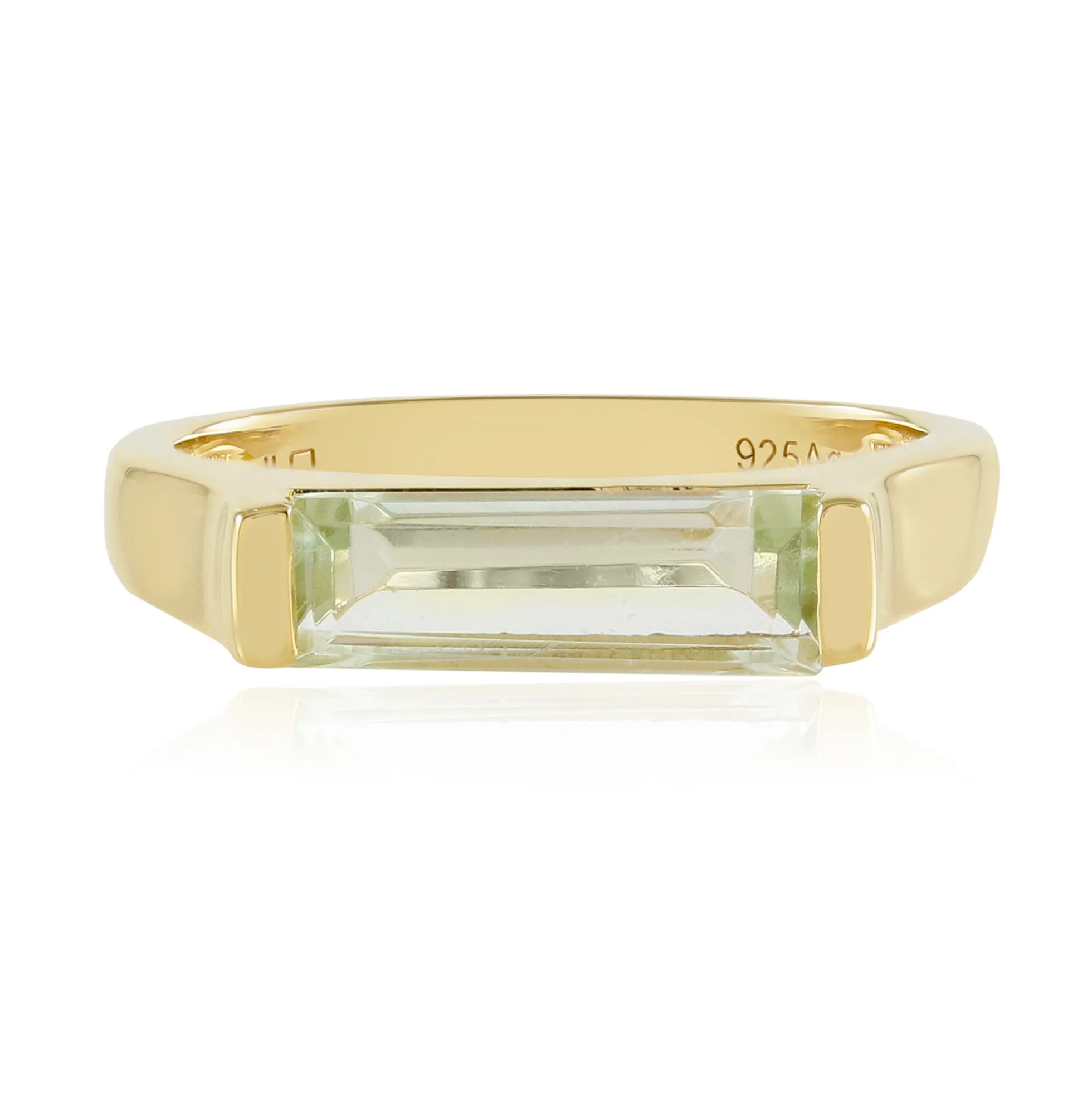 Grüner Amethyst-Silberring
