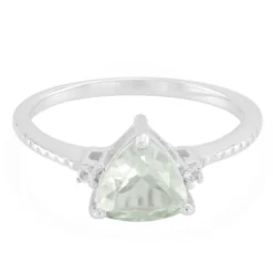 Grüner Amethyst-Silberring