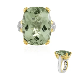 Grüner Amethyst-Silberring