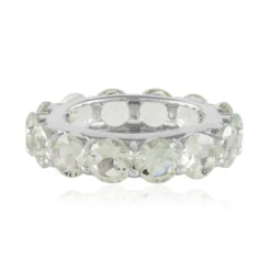 Grüner Amethyst-Silberring