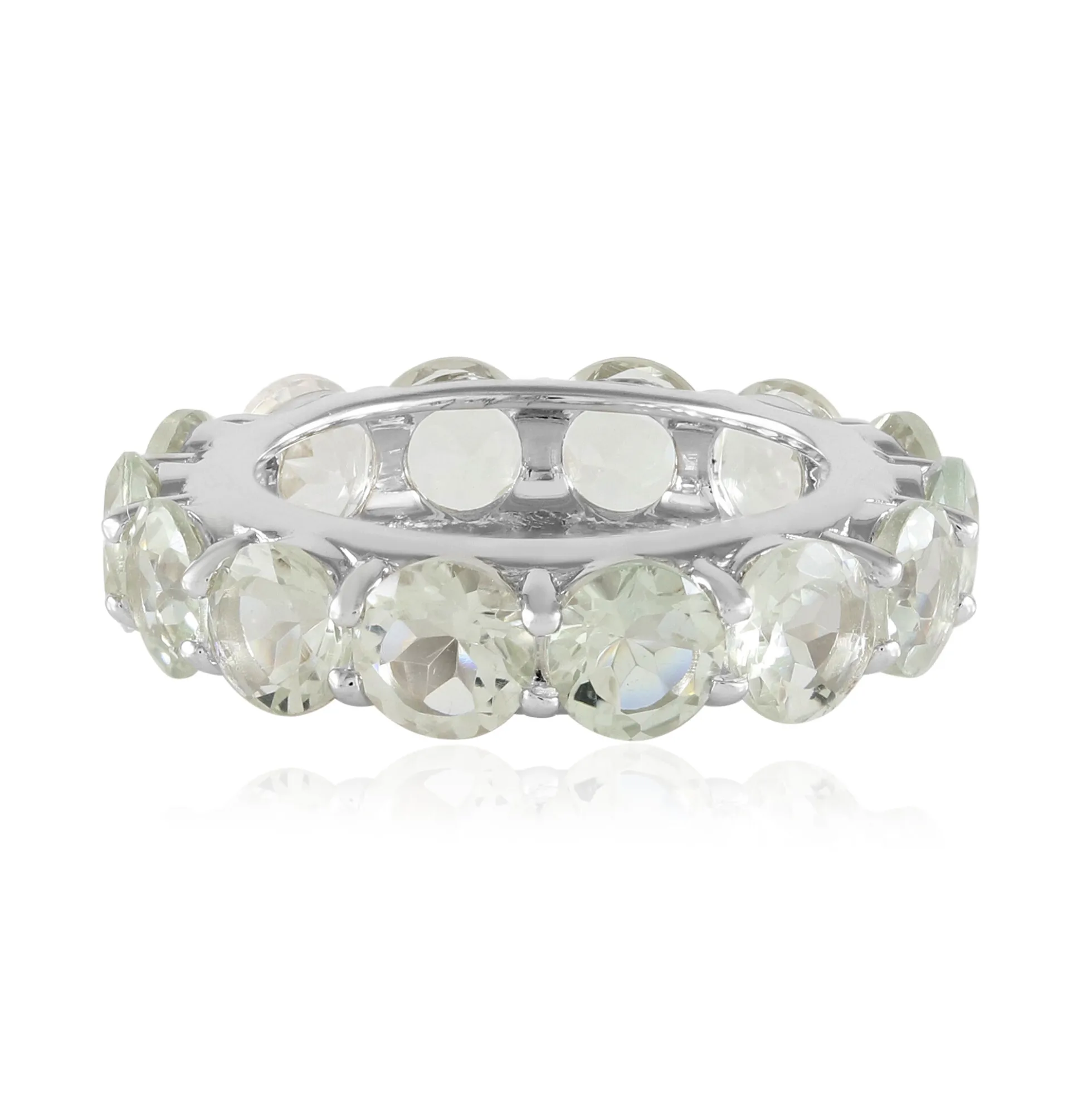 Grüner Amethyst-Silberring