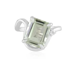 Grüner Amethyst-Silberring