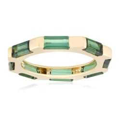 Grüner Benedito-Turmalin-Goldring