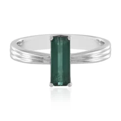 Grüner Benedito-Turmalin-Goldring