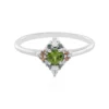 Grüner Ceylon-Zirkon-Silberring