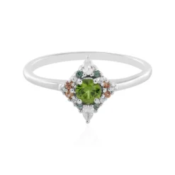 Grüner Ceylon-Zirkon-Silberring