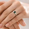 Grüner Saphir-Goldring