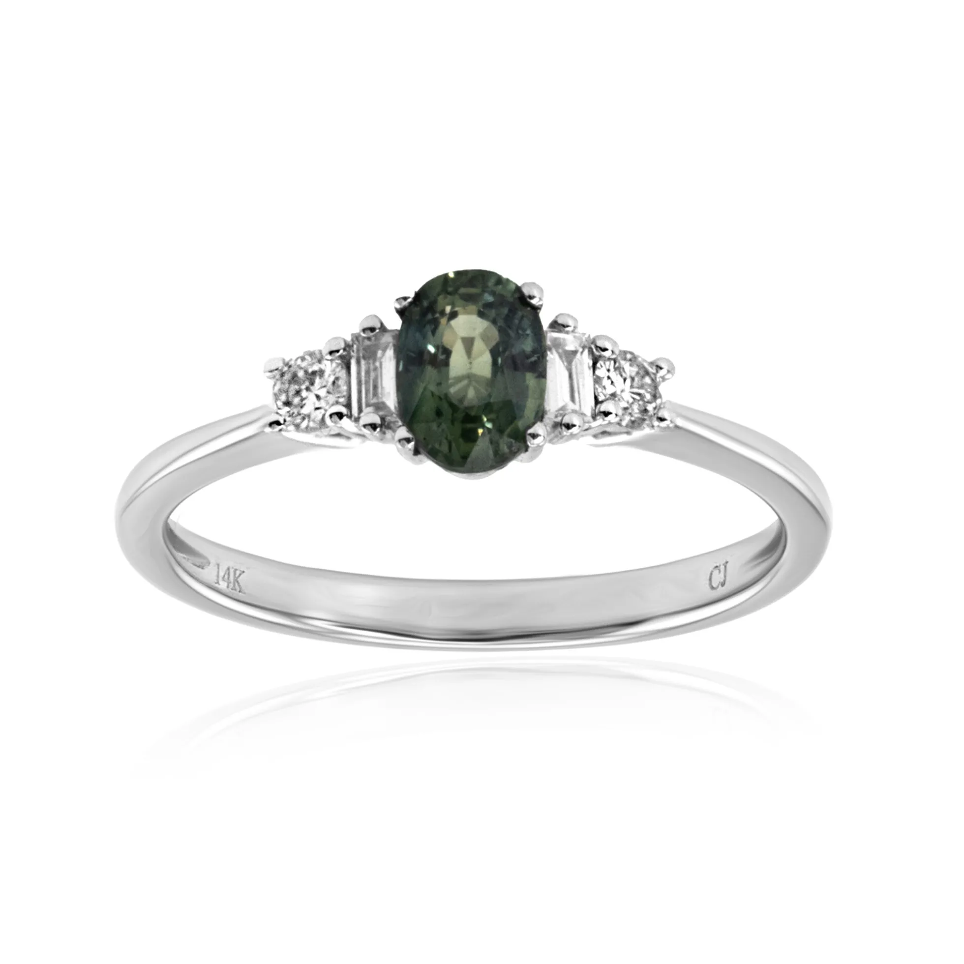 Grüner Saphir-Goldring