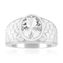 Herkimer Quarz-Silberring
