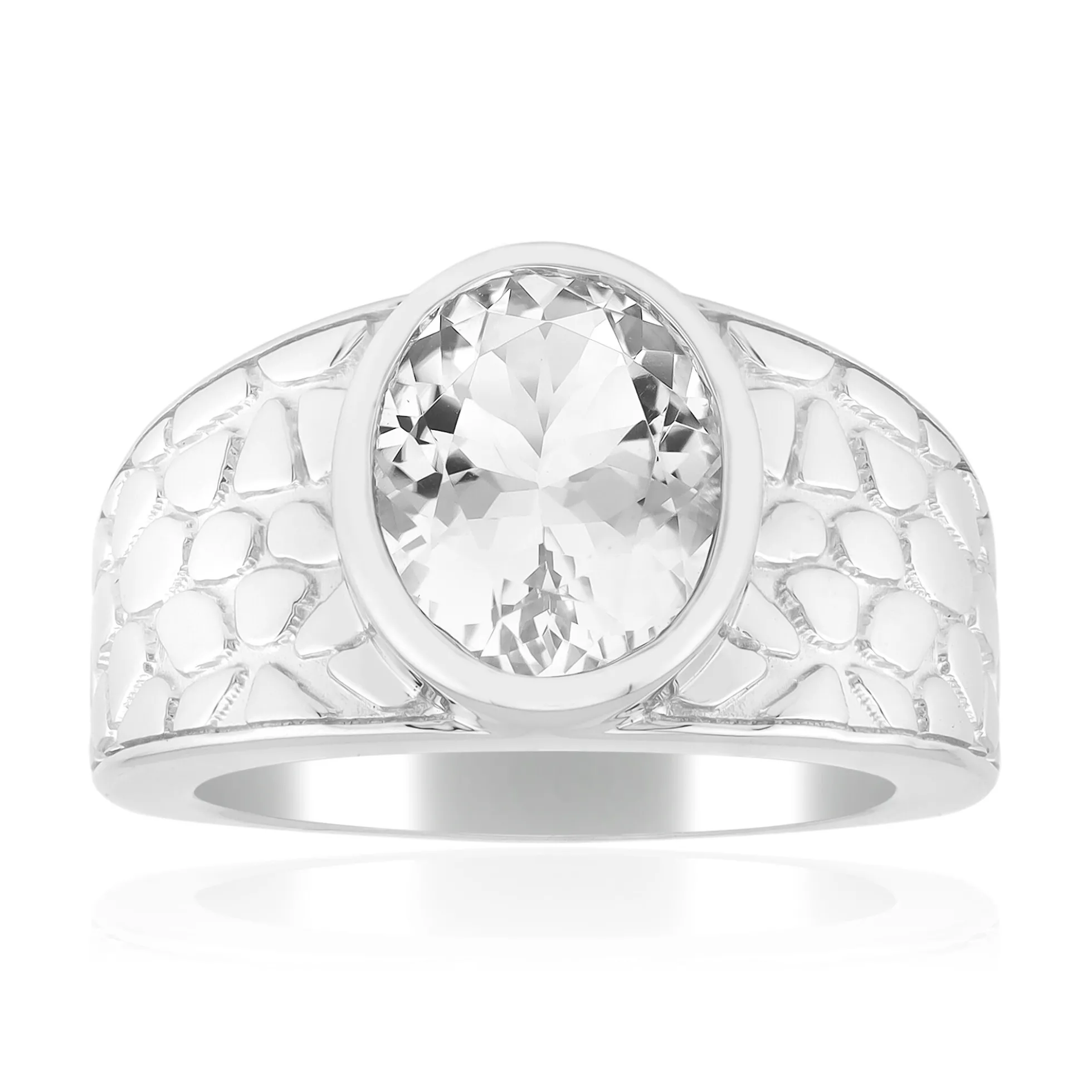 Herkimer Quarz-Silberring