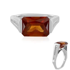 Hessonit-Granat-Goldring