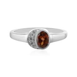 Himbeer-Zirkon-Silberring