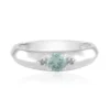 Himmelblauer I2 Brillant-Goldring