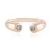 Himmelblauer I2 Brillant-Goldring
