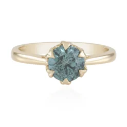 Himmelblauer I2 Brillant-Goldring
