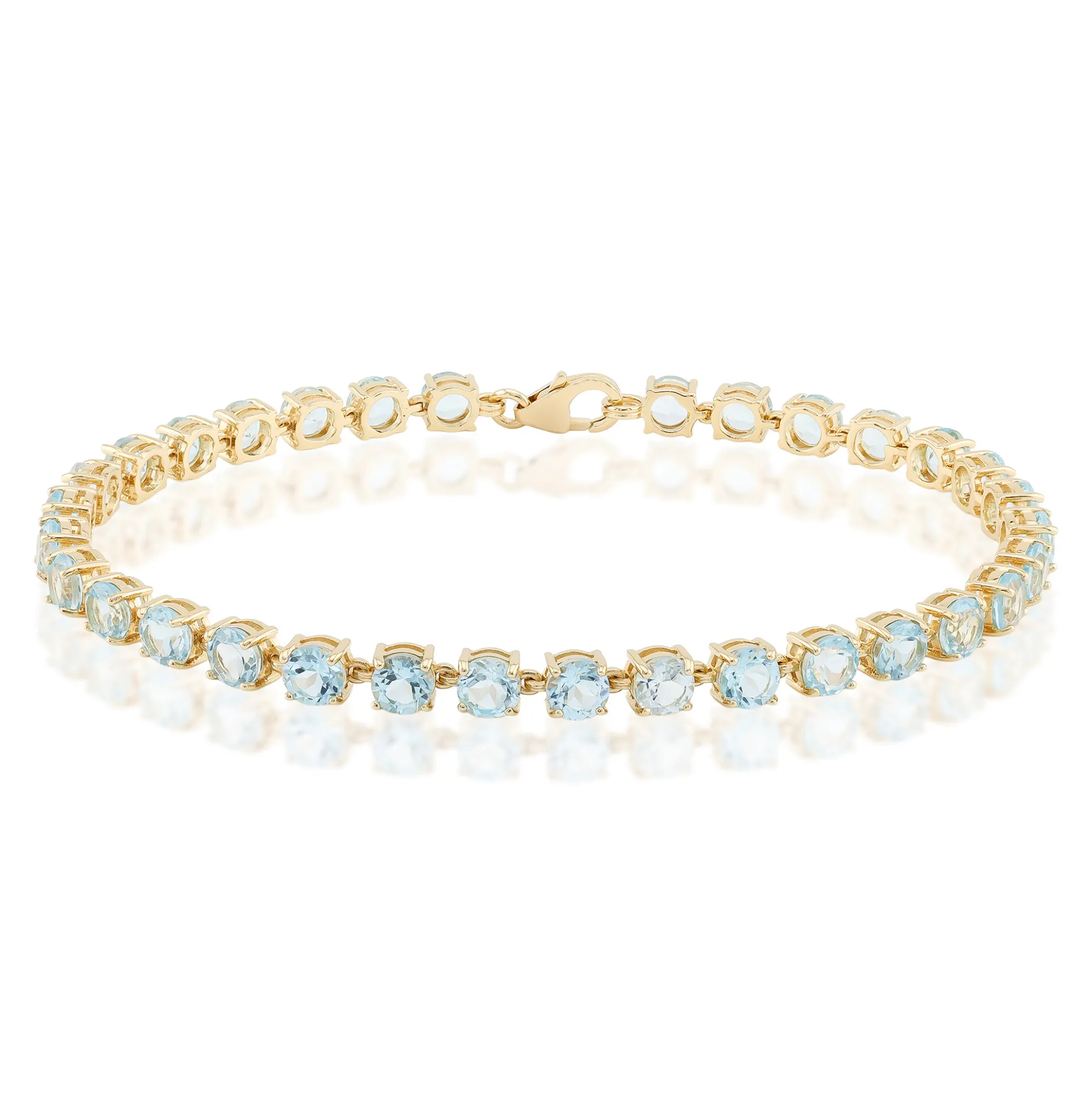 Himmelblauer Topas-Silberarmband