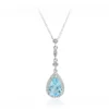 Himmelblauer Topas-Silbercollier