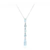 Himmelblauer Topas-Silbercollier