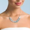 Himmelblauer Topas-Silbercollier