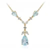 Himmelblauer Topas-Silbercollier