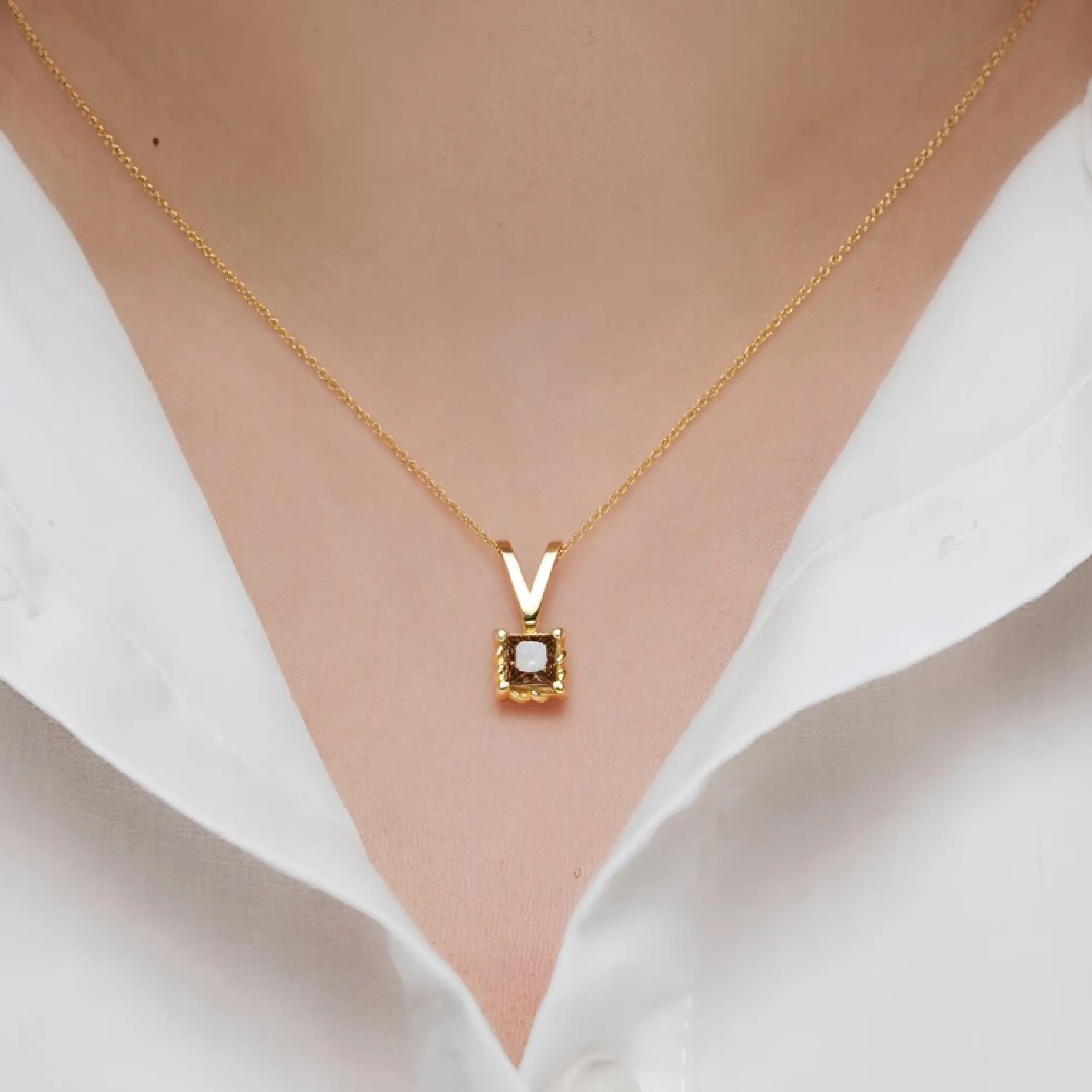 I3 Argyle-Cognac-Diamant-Goldanhänger