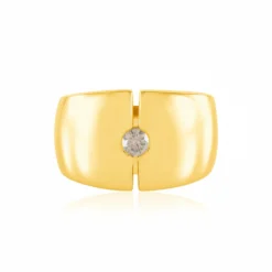 I3 Champagner-Brillant-Silberring
